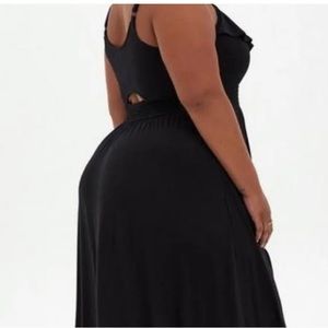Size 5 hi-low black dress with cut out in the back